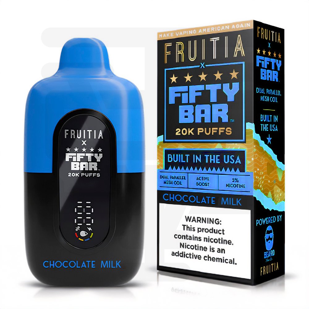 Chocolate Milk Fruitia X Fifty Bar V2 20K Puffs Disposable Vape - 18mL