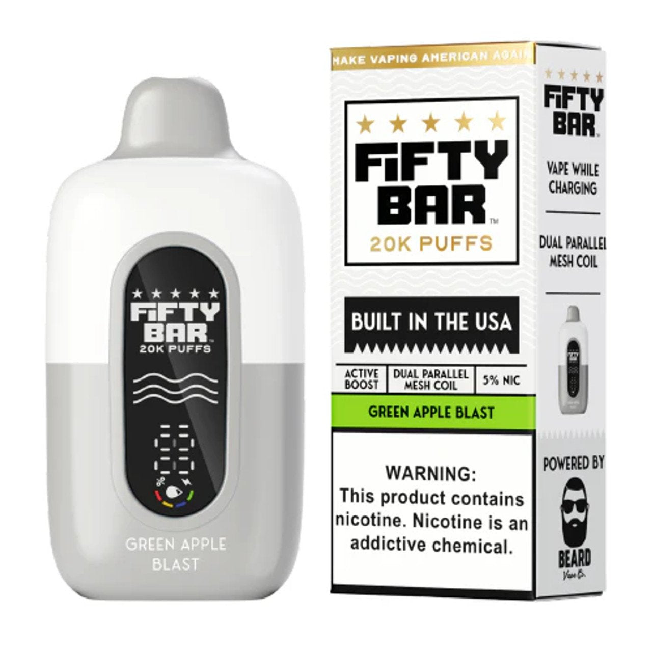 Green Apple Blast Fifty Bar V2 20K Puffs Disposable Vape