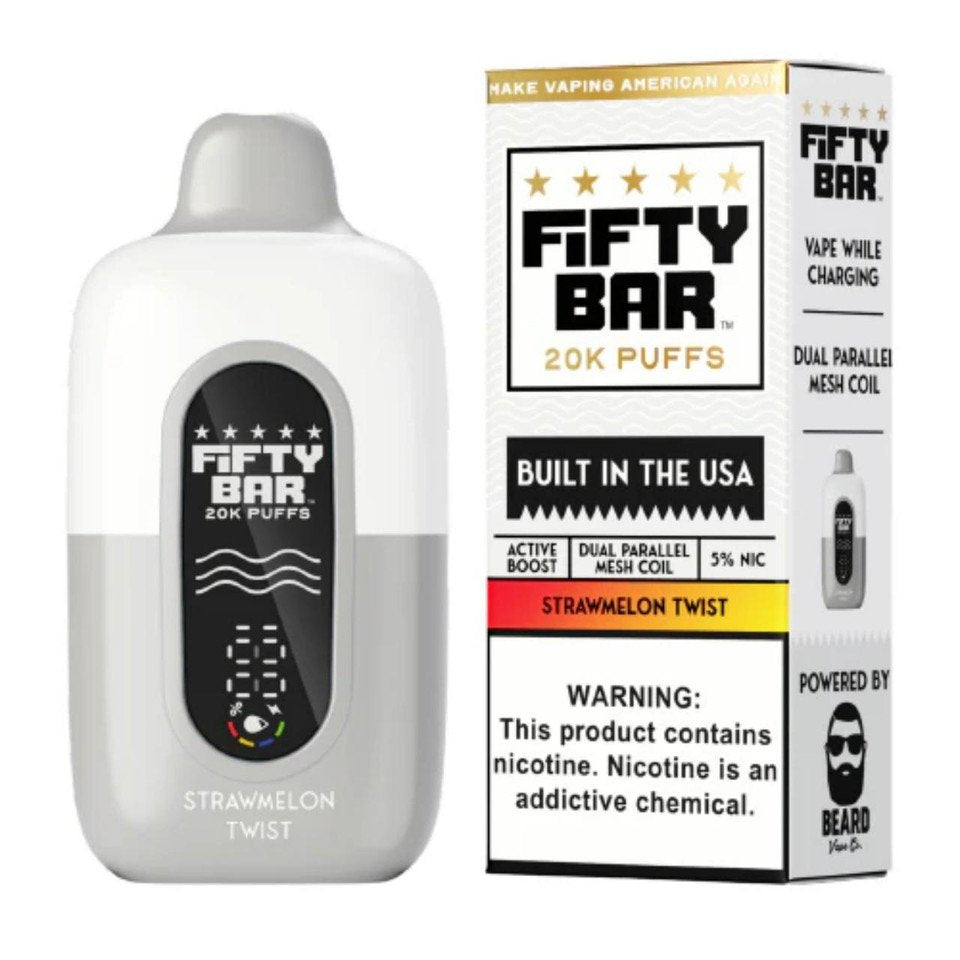 Strawmelon Twist Fifty Bar V2 20K Puffs Disposable Vape
