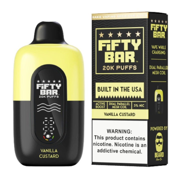 Vanilla Custard Fifty Bar V2 20K Puffs Disposable Vape