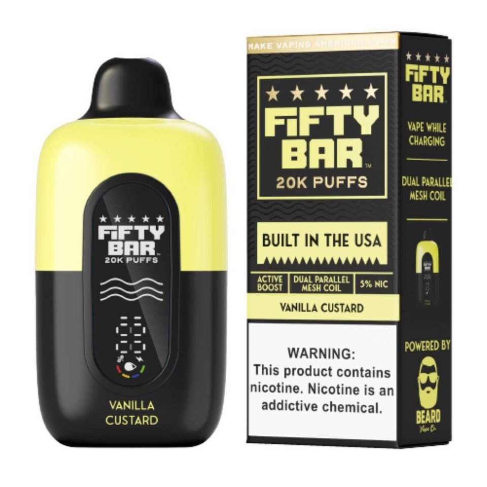 Vanilla Custard Fifty Bar V2 20K Puffs Disposable Vape