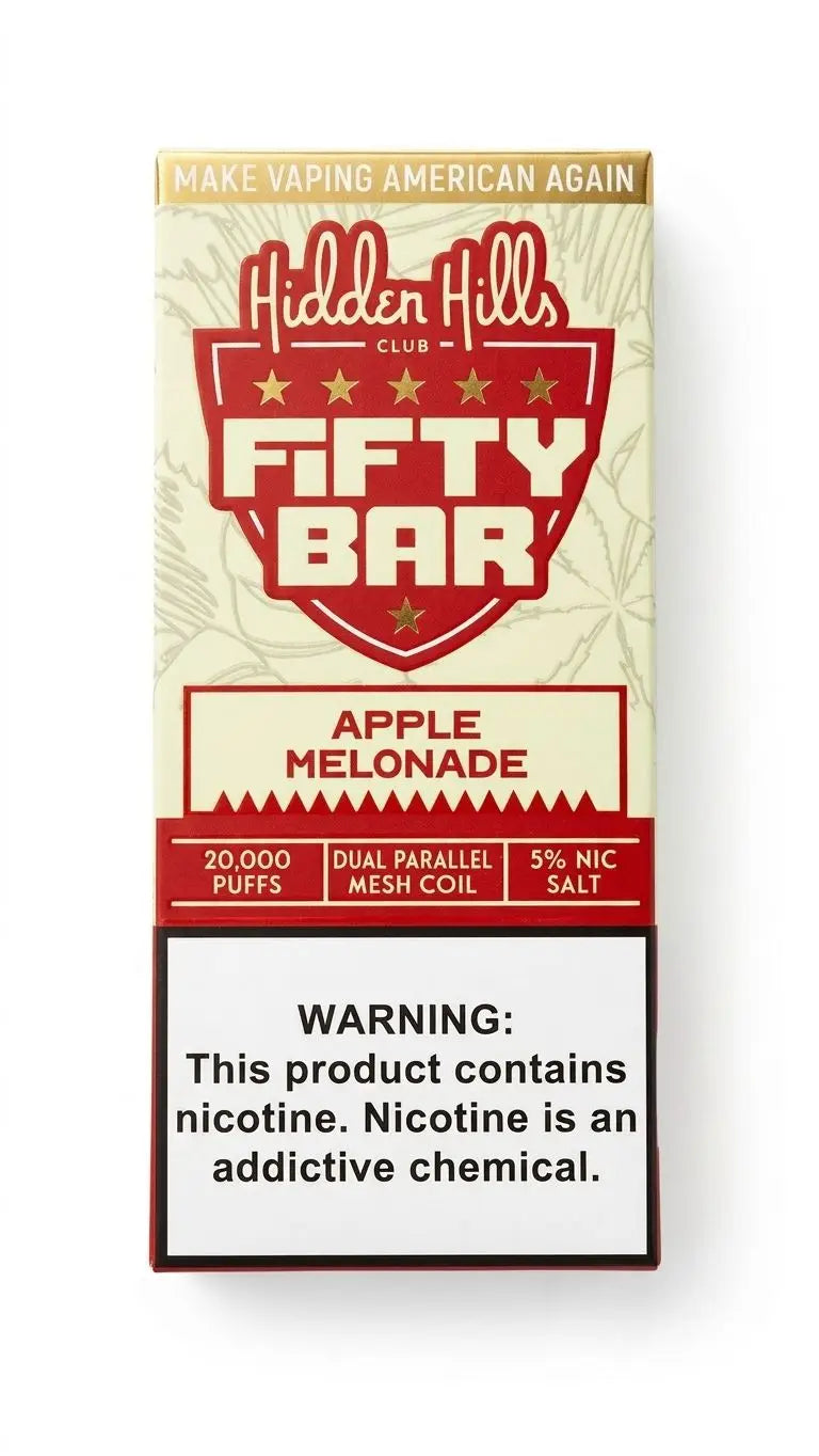 Apple Melonade Hidden Hills X Fifty Bar 20k Puffs Vape