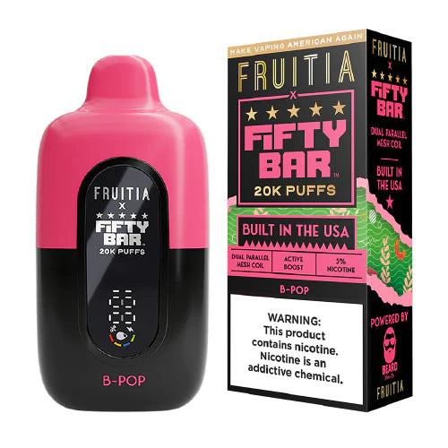 B-Pop Fruitia X Fifty Bar V2 20K Puffs Disposable Vape - 18mL