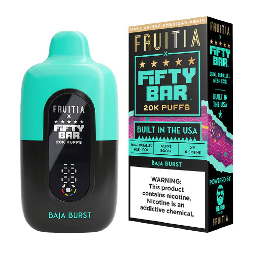 Baja Burst Fruitia X Fifty Bar V2 20K Puffs Disposable Vape - 18mL