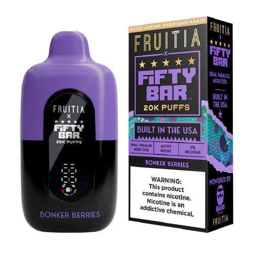Bonker Berries Fruitia X Fifty Bar V2 20K Puffs Disposable Vape - 18mL