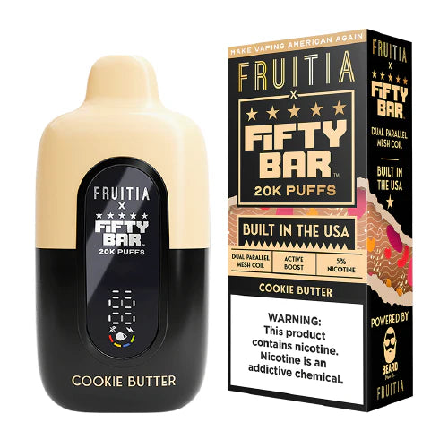 Cookie Butter Fruitia X Fifty Bar V2 20K Puffs Disposable Vape - 18mL