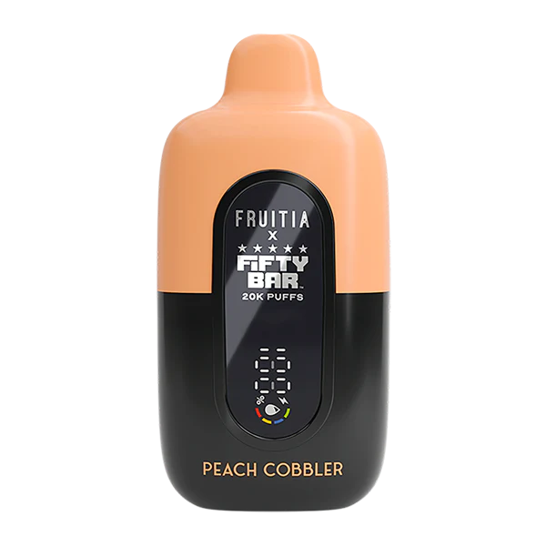 Peach Cobbler Fruitia X Fifty Bar V2 20K Puffs Disposable Vape - 18mL
