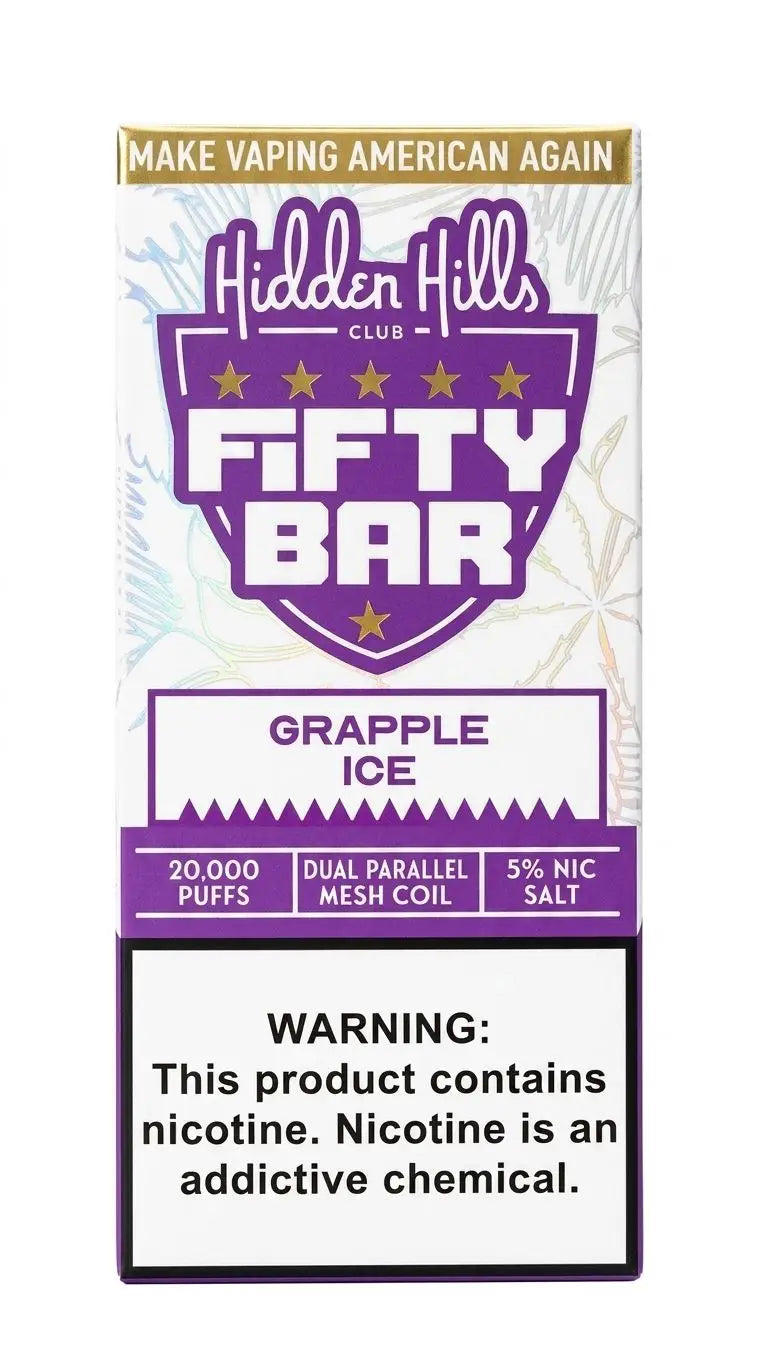 Grapple Ice Hidden Hills x Fifty Bar 20k Puffs Disposable Vape
