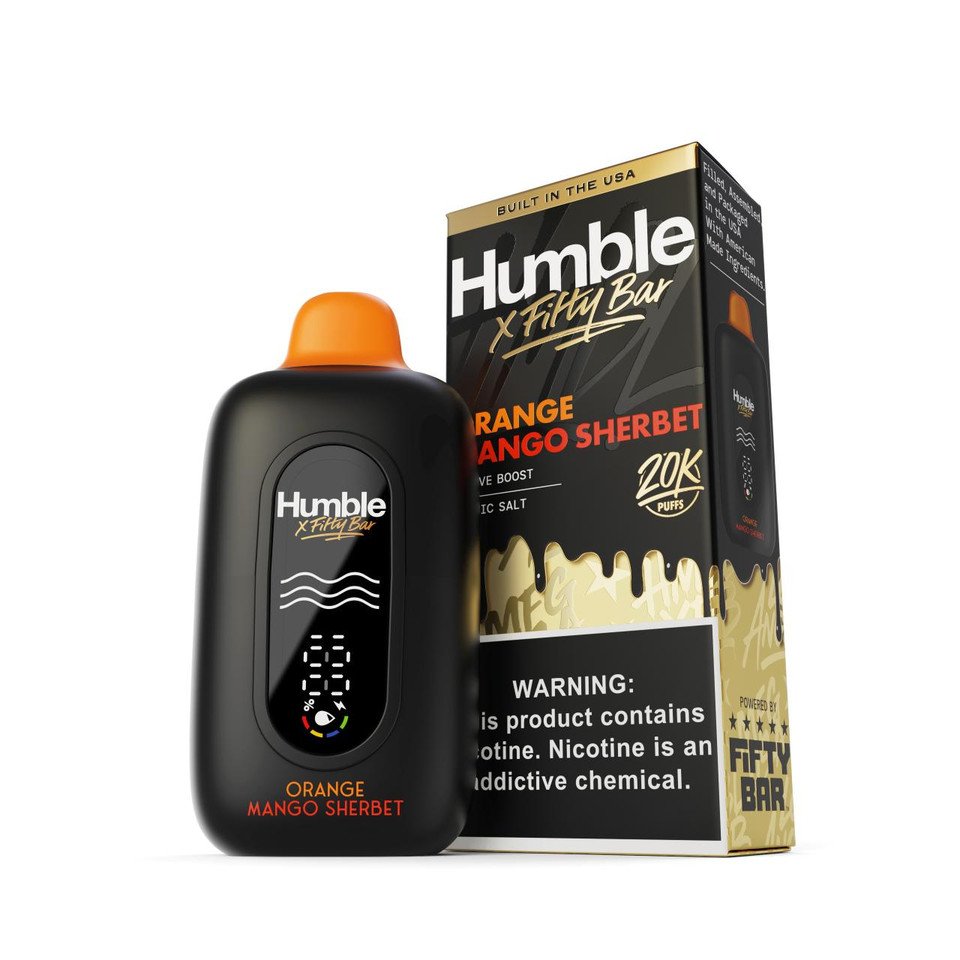 Orange Mango Sherbet Humble X Fifty Bar 20000 Puffs Disposable