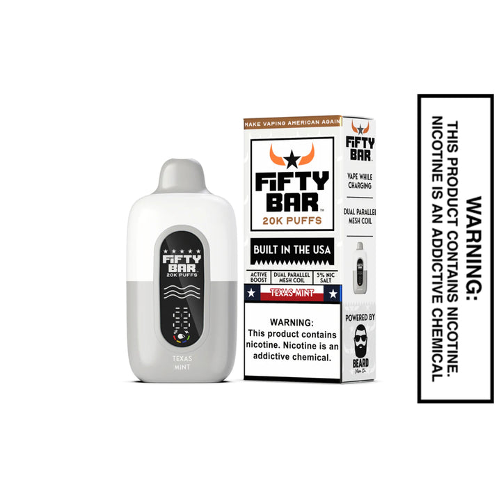 Mint Texas X Fifty Bar 20k Puffs Disposable Vape