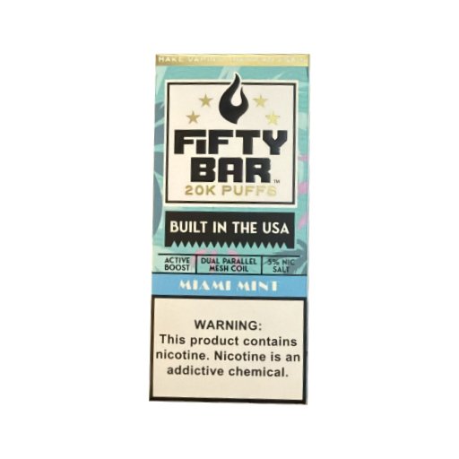 Miami Mint Fruitia X Fifty Bar V2 20K Puffs Disposable Vape - 18mL