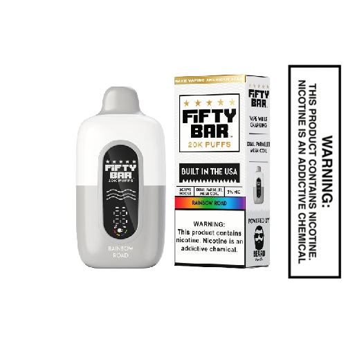 Rainbow Road Fifty Bar V2 20K Puffs Disposable Vape