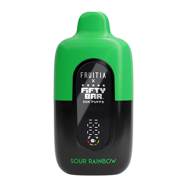 Sour Rainbow Fruitia X Fifty Bar V2 20K Puffs Disposable Vape - 18mL