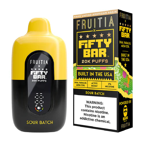 Sour Batch Fruitia X Fifty Bar V2 20K Puffs Disposable Vape - 18mL