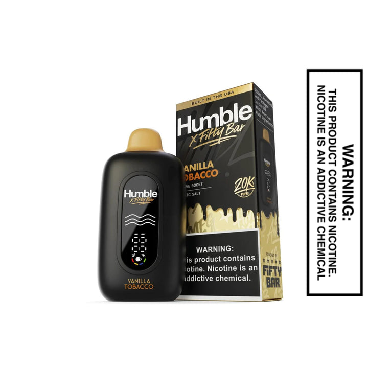 Vanilla Tobacco Humble X Fifty Bar 20000 Puffs Disposable