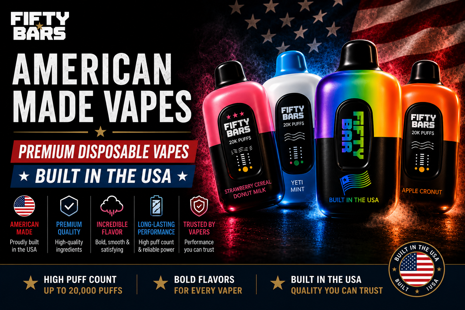 American Made Vapes | Premium Disposable Vapes Built in the USA