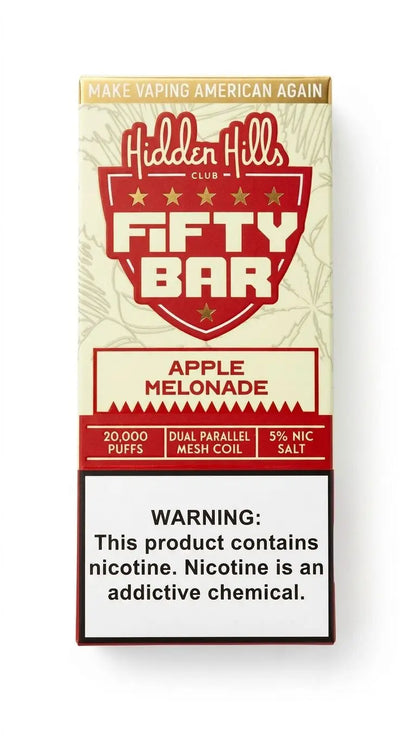 Apple Melonade Hidden Hills X Fifty Bar 20k Puffs Vape