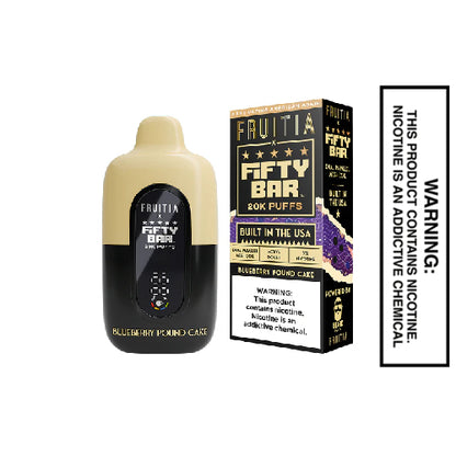 Blueberry Pound Cake Fruitia X Fifty Bar V2 20K Puffs Disposable Vape - 18mL