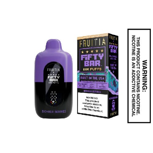 Bonker Berries Fruitia X Fifty Bar V2 20K Puffs Disposable Vape - 18mL