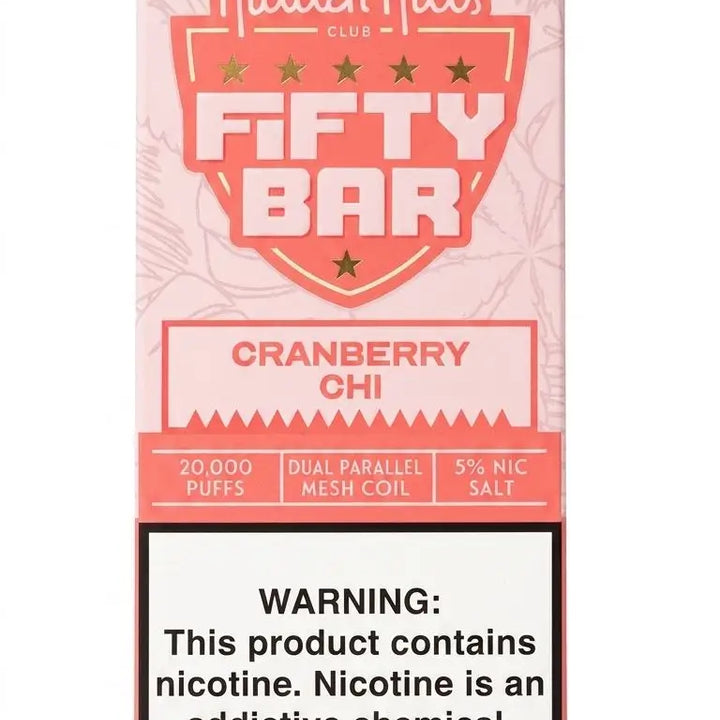 Cranberry Chi Hidden Hills x Fifty Bar 20k Puffs Disposable Vape