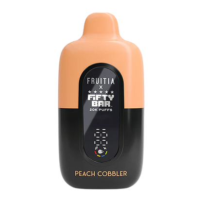 Peach Cobbler Fruitia X Fifty Bar V2 20K Puffs Disposable Vape - 18mL