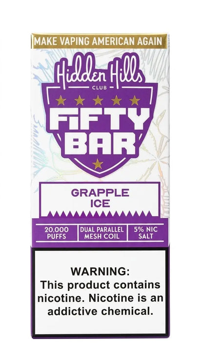Grapple Ice Hidden Hills x Fifty Bar 20k Puffs Disposable Vape