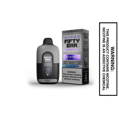 Iced Blue Rancher Fifty Bar 20K Midnight Series Disposable Vape
