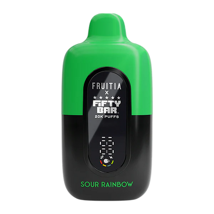 Sour Rainbow Fruitia X Fifty Bar V2 20K Puffs Disposable Vape - 18mL