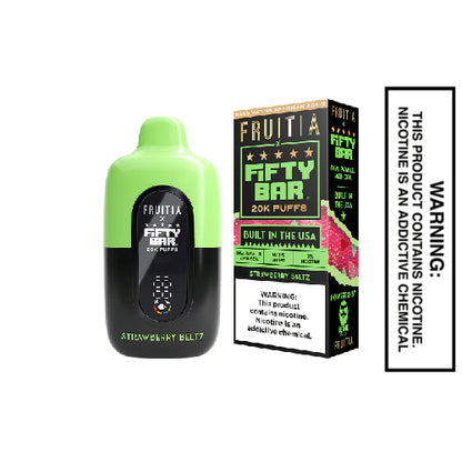 Strawberry Beltz Fruitia X Fifty Bar V2 20K Puffs Disposable Vape - 18mL