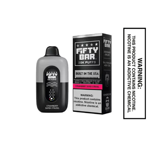 Strawberry Super Strudel Fifty Bar V2 20K Puffs Disposable Vape