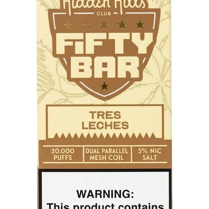 Tres Leches Hidden Hills x Fifty Bar 20k Puffs Disposable Vape