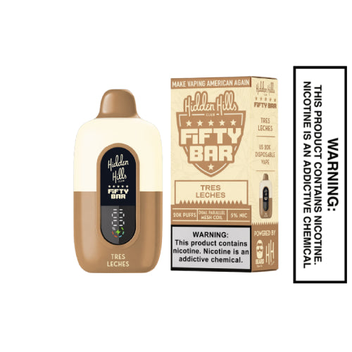 Tres Leches Hidden Hills x Fifty Bar 20k Puffs Disposable Vape