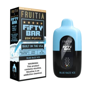 Blue Razz Ice Fruitia X Fifty Bar 20K Puffs Disposable Vape