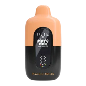 Peach Cobbler Fruitia X Fifty Bar 20K Puffs Disposable Vape