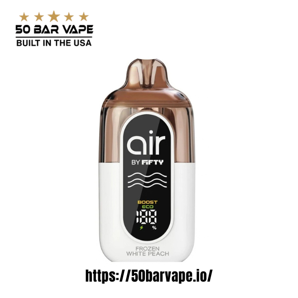 Frozen White Peach Fifty Bar Air 70K Puff Disposable Vape - Image 2