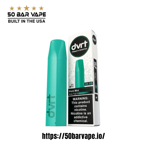 Miami Mint Fifty Bar DVRT 2000 Puff Disposable Vape - Image 2