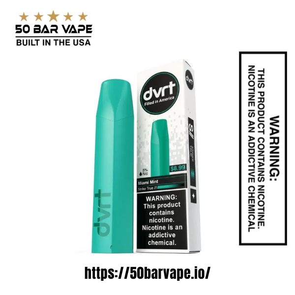 Miami Mint Fifty Bar DVRT 2000 Puff Disposable Vape