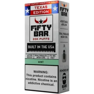 Mint Fifty Bar Texas Edition 20k Puffs Disposable Vape