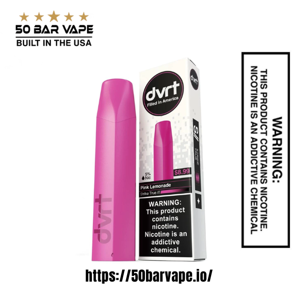 Pink Lemonade Fifty Bar DVRT 2000 Puff Disposable Vape