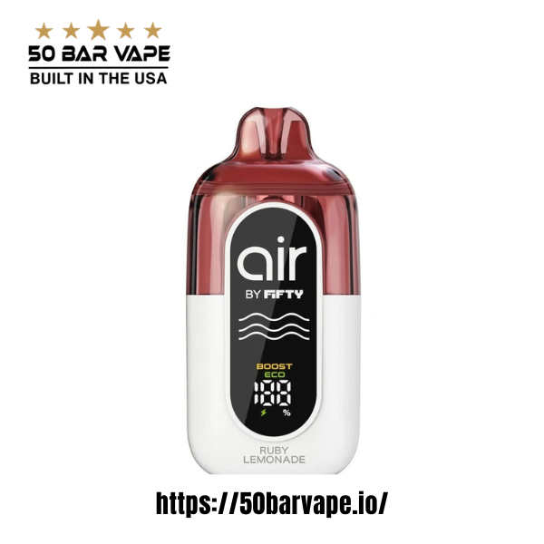 Ruby Lemonade Fifty Bar Air 70K Puff Disposable Vape - Image 2