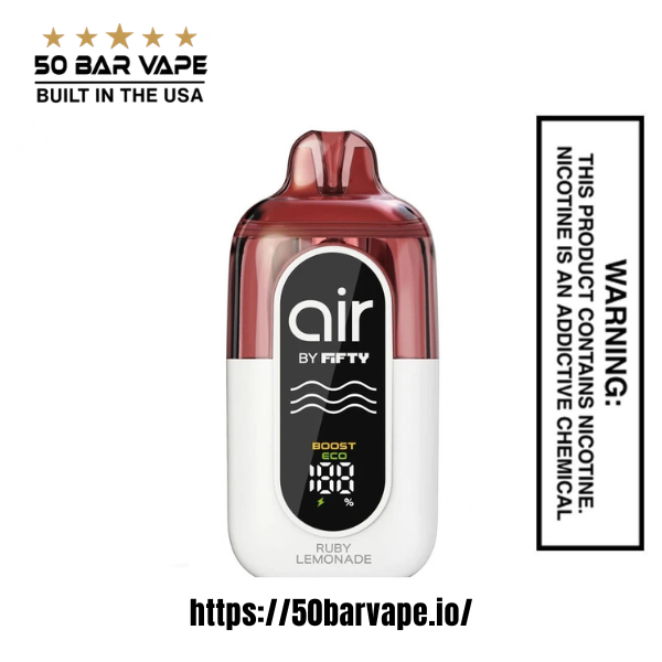 Ruby Lemonade Fifty Bar Air 70K Puff Disposable Vape