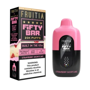 Strawberry Shortcake Fruitia X Fifty Bar 20K Puffs Disposable Vape