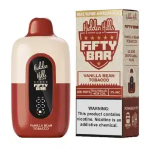 Vanilla Bean Tobacco Hidden Hills X Fifty Bar 20K Puffs Disposable Vape