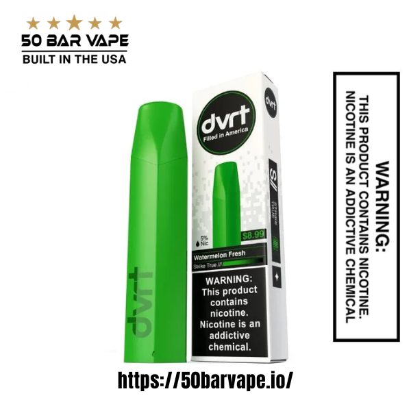 Watermelon Fresh Fifty Bar DVRT 2000 Puff Disposable Vape