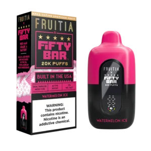 Watermelon Ice Fruitia X Fifty Bar 20K Puffs Disposable Vape